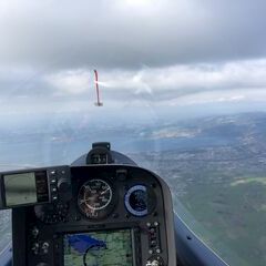 Flugwegposition um 15:31:54: Aufgenommen in der Nähe von Gemeinde Lustenau, Lustenau, Österreich in 1556 Meter